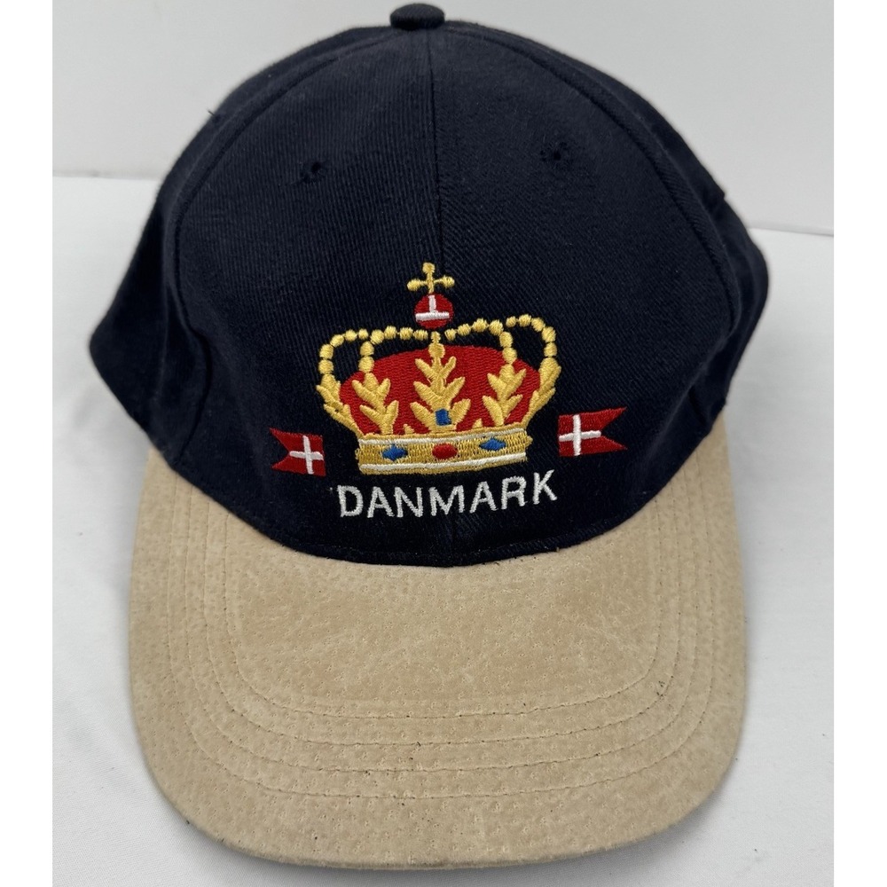 VTG Danmark [Denmark]‎ Baseball Hat Cap - 56cm Adjustable Navy Faux Suede